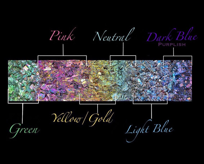 Bismuth Crystal Necklace with Leather or Faux Leather Cord