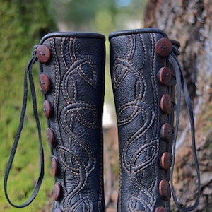 Celtic Freedom Moccasins Made to Order Knee High Boots Custom Moccasins Women s Boots Leather Boots Women s Moccasin Boots Etsy