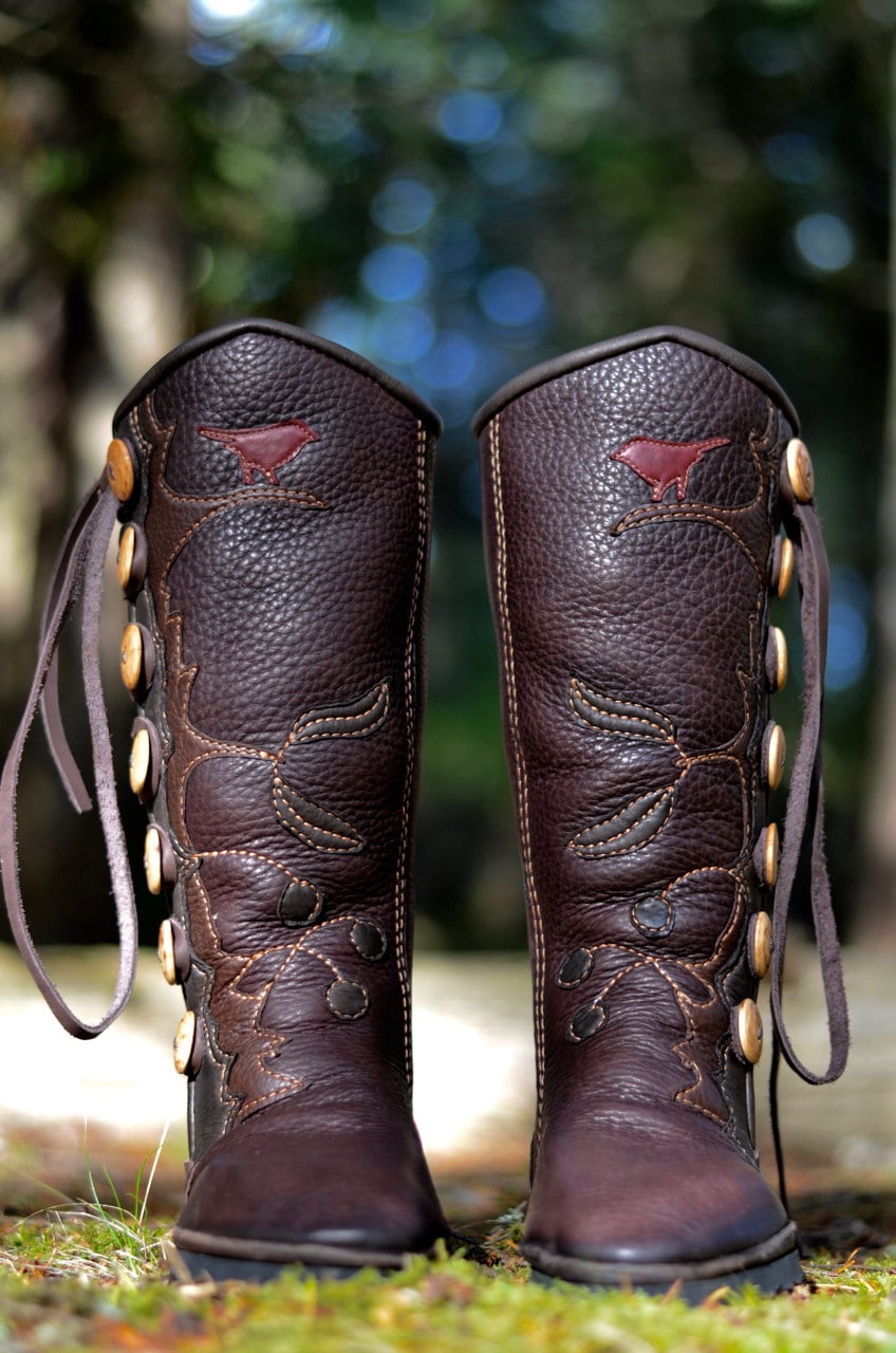 Bird Forest Moccasins Made to Order Custom Boots Women s