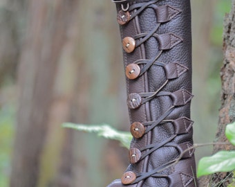 Luscious Boots for Chocolate Lovers! Made to Order - Knee High Leather Moccasin Boots - Women's Leather Boots - Custom Boots - Moccasins
