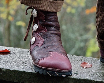Mocasín de búfalo de llamas élficas: hecho a pedido - Botas de cuero para hombres - Mocasines personalizados para hombres - Mocasines de acción - Botas LARP - Botas SASS