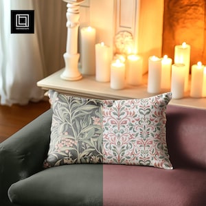 Pillowcase Template (PSD+JPG), Editable Lumbar Pillow Mockup, Fabric Pattern, White Cushion Mockup, Throw Pillow Smart Object Stylized POD