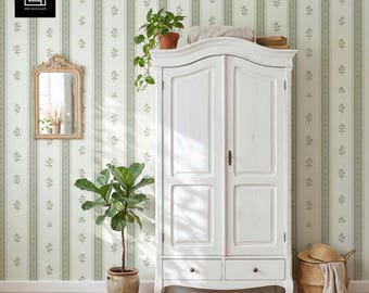 Cottagecore Wallpaper Mockup PSD PNG, Adjustable Color, Blank Wall Mock-up, Home Interior Peel-and-stick Wall Covering Preview Template