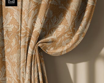Heavy Fabric Curtain Mockup (PSD), Realistic Seamless Pattern Preview, Adjustable Color Shade Template, Home Textile Design Display Showcase