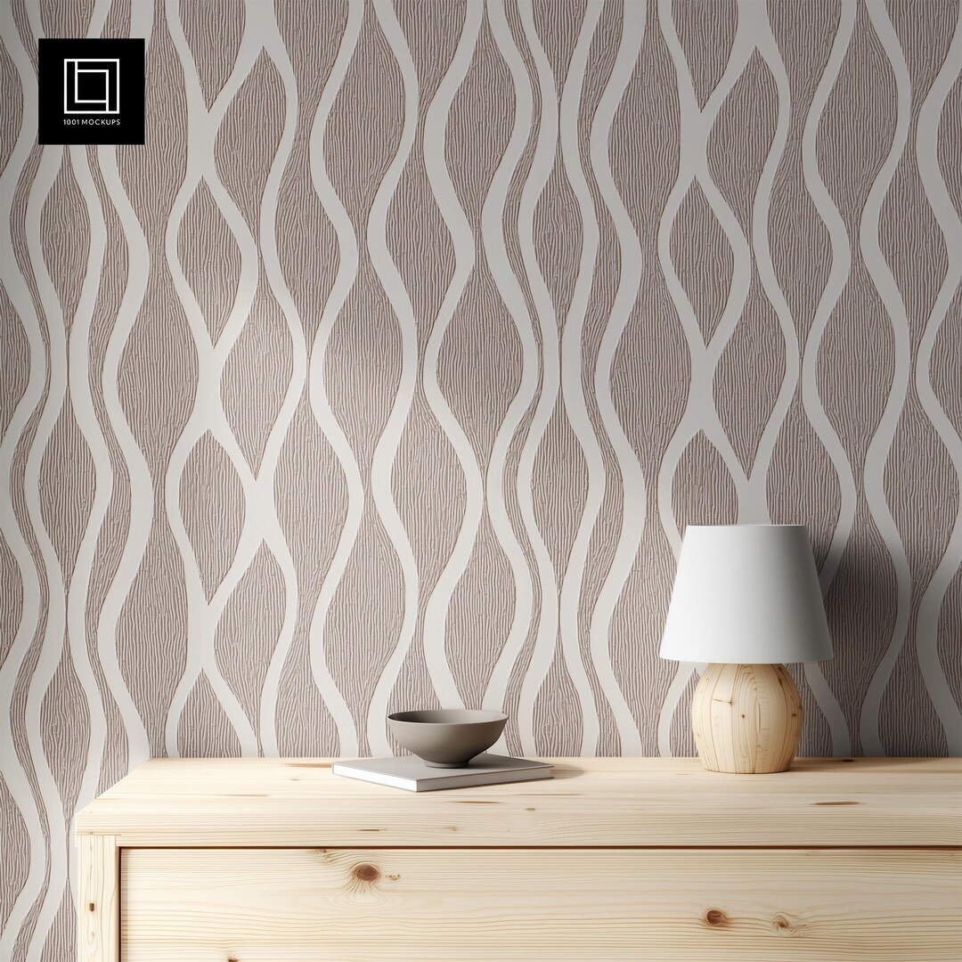 Minimalist Wallpaper Mockup | Editable Emboss Effect | Modern Room ...