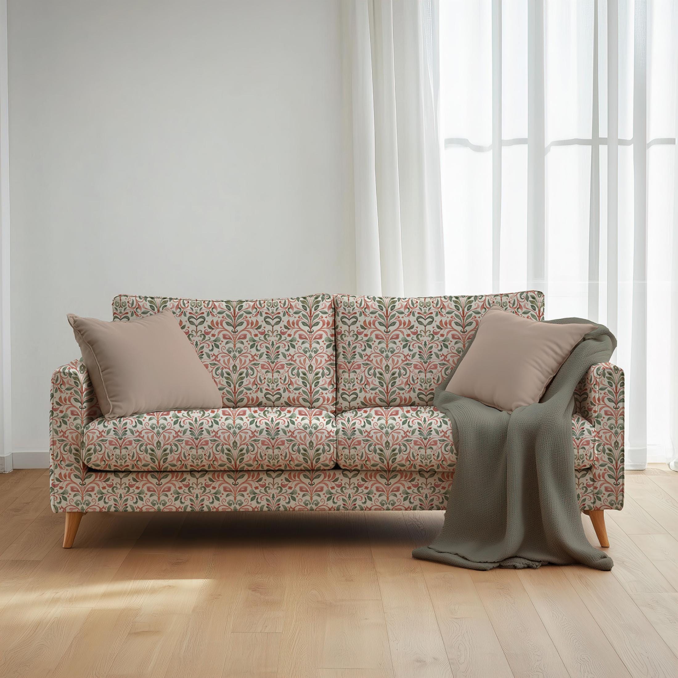 Upholstery Fabric Mockup (PSD), Editable Fofa With Blanket and Pillows ...