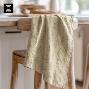 Maqueta de toalla de cocina rectangular PSD PNG, plantilla de vista previa de patrón de superficie sin costuras de tela de lino, escaparate ajustable de textiles para el hogar POD