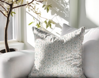 Square Pillow Mockup (Photoshop), Fabric Seamless Pattern Preview, Contemporary Interior Textile Cushion, Throw Pillow Pillowcase Template