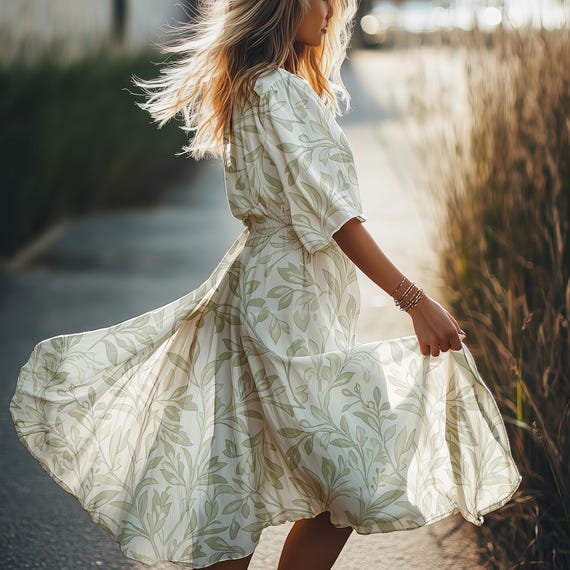 Summer Dress Mockup (layered PSD), Boho Style Faceless Model Fabric  Mock-up, Closeup Natural Textile Template, Seamless Pattern Preview - Etsy