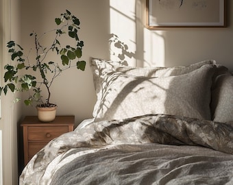 Maqueta de ropa de cama (objeto inteligente PSD), vista previa de patrón de tela de ropa de cama realista, escaparate de diseño textil, plantilla ajustable sin costuras