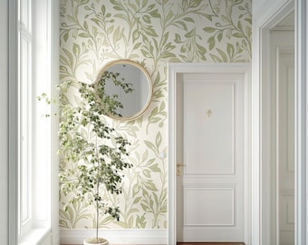 Blank Accent Wall Pattern Mock-up, Room Wallpaper Mockup (Photoshop PSD), Home Interior Peel-and-stick Wall Covering Decal Preview Template