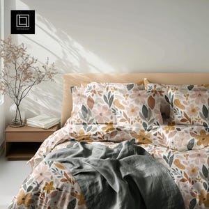 Bed Linen Mockup (PSD Smart Object), Realistic Bedding Fabric Pattern Preview, Textile Design Display Showcase, Editable Seamless Template