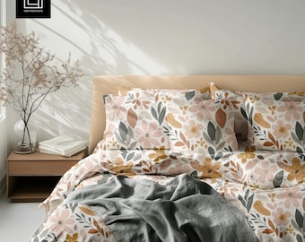 Maqueta de ropa de cama (objeto inteligente PSD), vista previa de patrón de tela de ropa de cama realista, escaparate de diseño textil, plantilla editable sin costuras