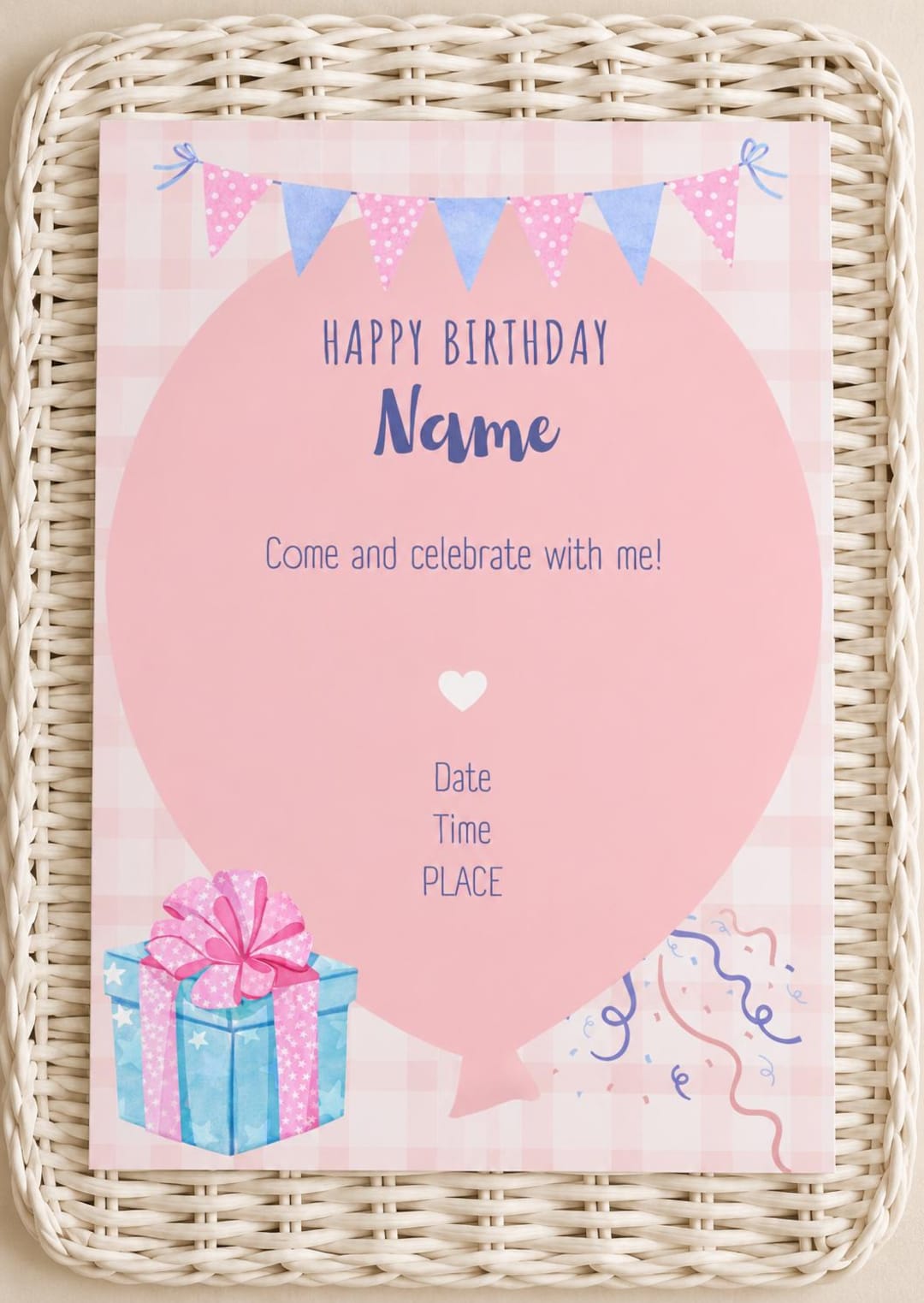 Birthday Invitation, Digital Invitation, Editable Template - Etsy
