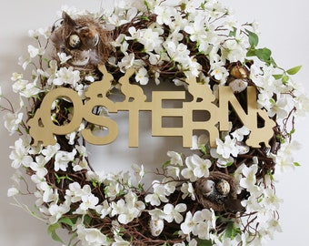 Easter spring wreath spring floral wreath spring blossom outdoor Easter decor spring door decoration Easter wreaths for front door