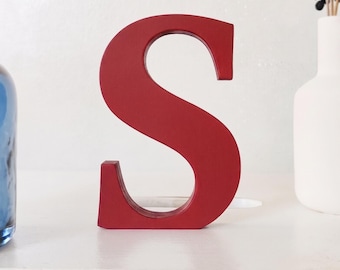 Wooden Letter for Shelf Desk Decor Standing Initial Painted Home Decoration