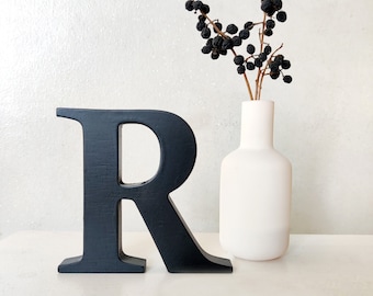 Wooden Letter Decor Standing Initial for Shelf Desk Home Dorm Office