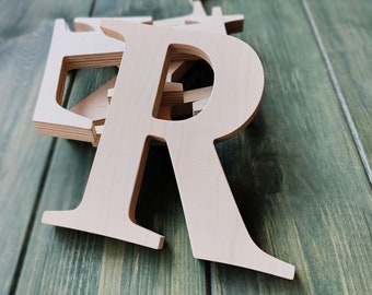 Wooden Letter DIY For Wall Decor, Large Unfinished Alphabet Home Decoration