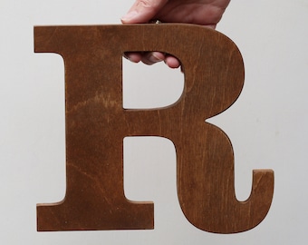 Large Wooden Letters Custom Initial Rustic Decoration for Wall