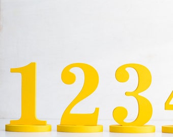 Wooden table numbers, centerpiece number, DIY numbers