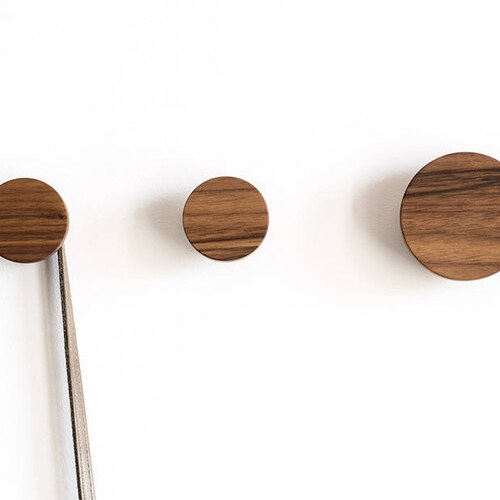 Dot Wall Hooks Decorative Knobs Modern Coat Hook Wooden Etsy