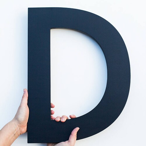 Large Wall Letters Black Wooden Letters Initial Wall Decor Etsy