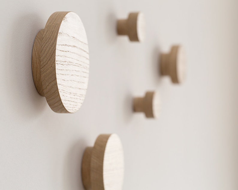 Decorative Mirrors Modern Coat Hooks Small Wall Mirror Wood Etsy