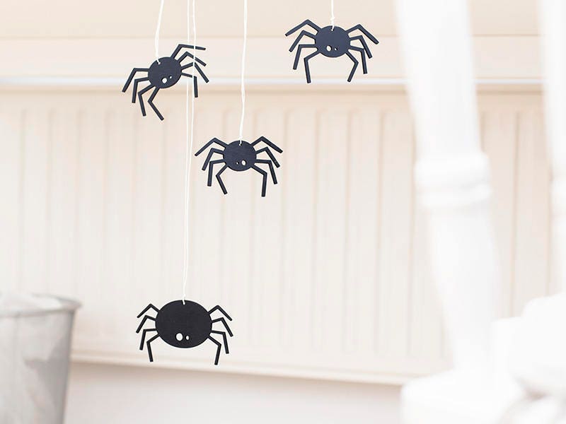 Ornement d'araignée, Décorations d'halloween, Décor en Bois d'halloween