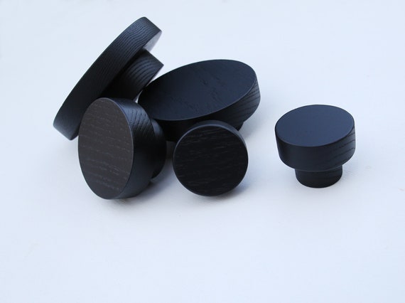 Wood Wall Hooks Black Coat Hooks Round Wall Hooks Modern Coat Rack