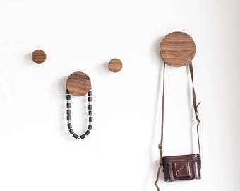 Wooden coat hooks for wall modern coat rack wall coat hanger coat hooks wall mount entryway decoration wood coat hooks walnut hooks