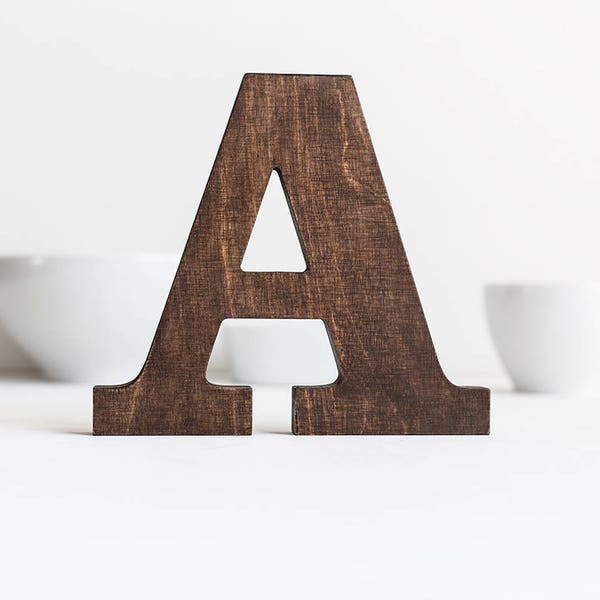 Freestanding letters custom wood letters wedding name letters small wooden letters  housewarming gift birthday gift for her