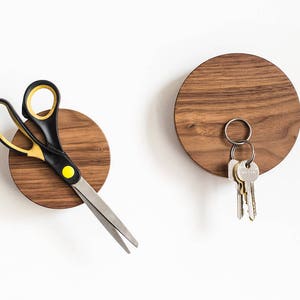 Key holder for wall key storage wooden coat hooks entryway organization magnetic key holder housewarming gift new home birthday gift for him