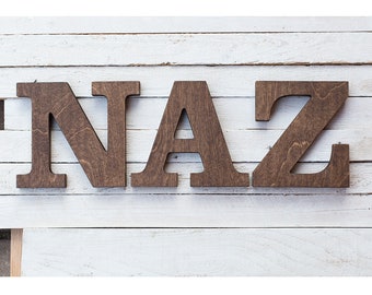 Wooden Letters For Wall: Rustic Initials for Home, Nursery, Birthday & Housewarming Gifts