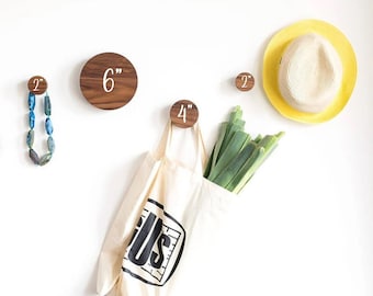 Walnut Coat Rack: Modern Wooden Hooks for Stylish Entryway Organization