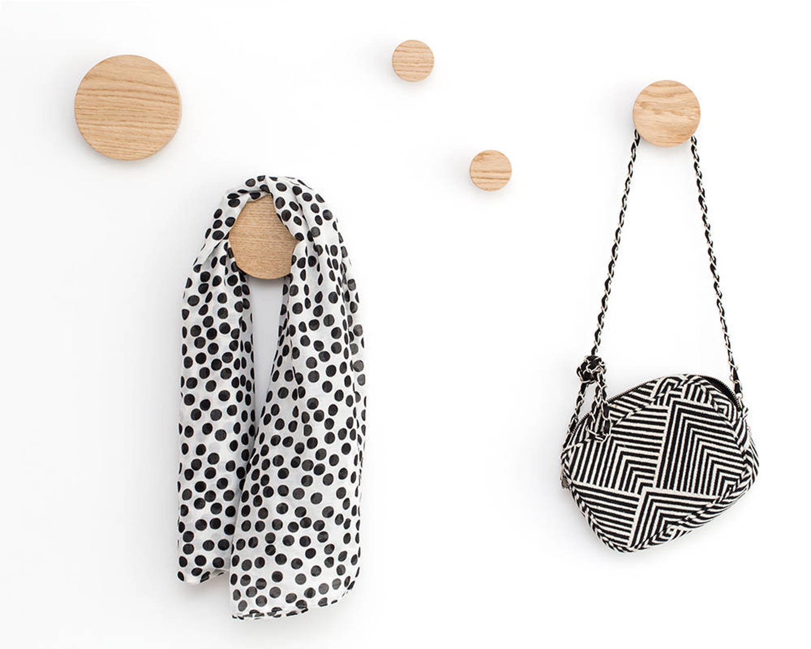 Modern wall hooks round wall hooks wooden coat rack Etsy