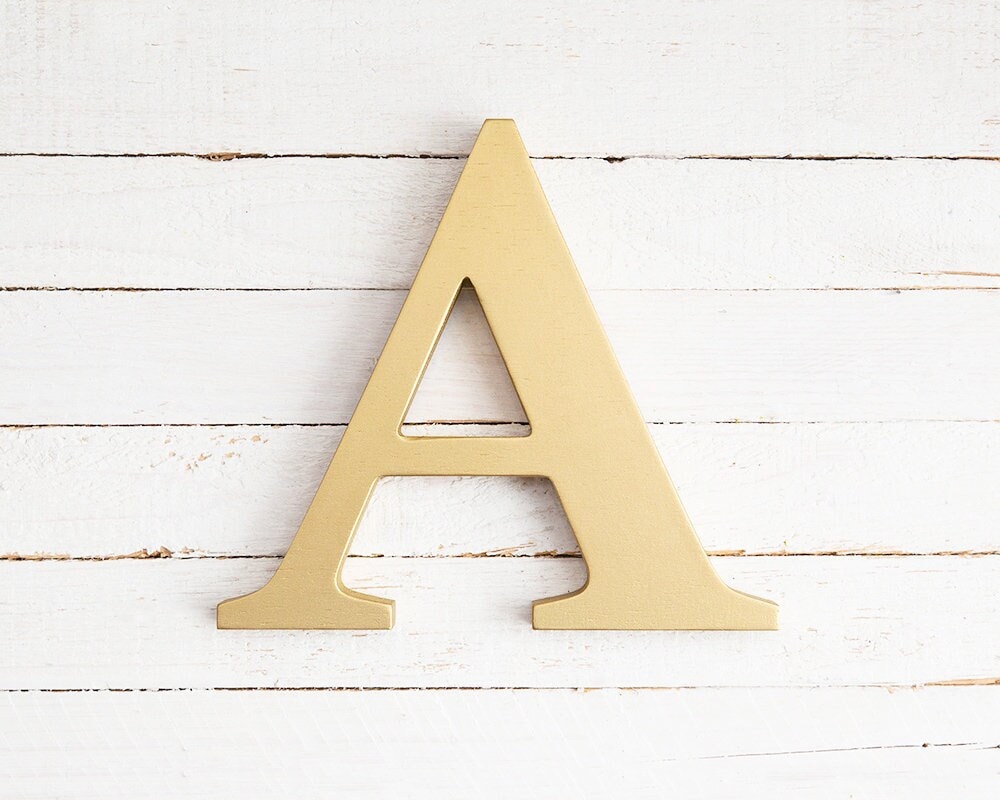 Gold Letters Custom Wooden Wall Decorations for Home Office Dorm Room ...