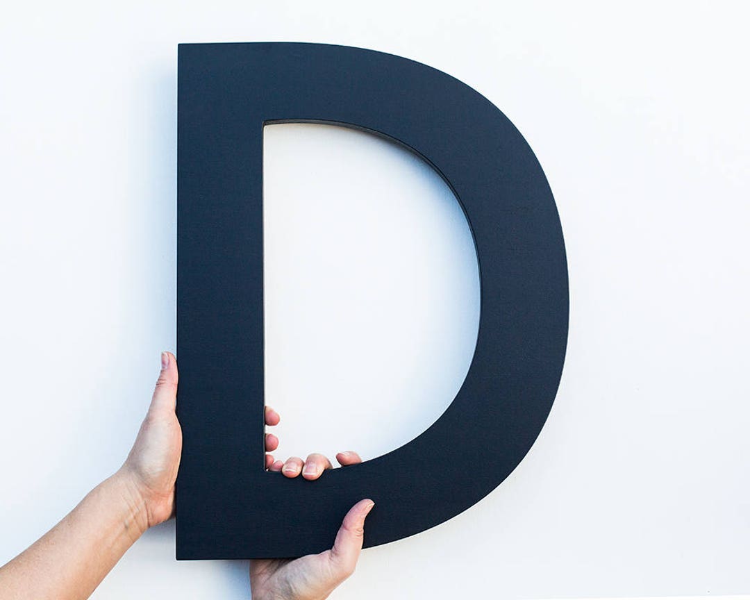Large Wall Letters Black Wooden Letters Initial Wall Decor Etsy