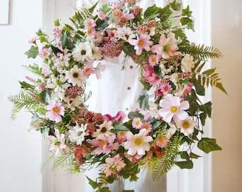 Ghirlanda di fiori Un colorato cerchio di fiori primaverili | PSD Gratis
