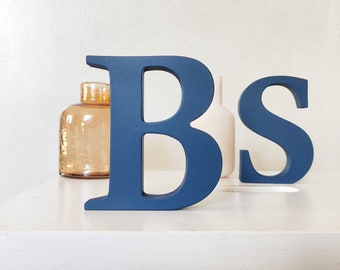 Custom Wood Letter Standing Initial Elegant Shelf Desk Decoration