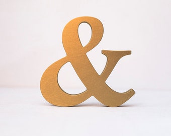 Ampersand sign wood letter for wall freestanding letter home office decor wooden shelf decoration home decor gift for her housewarming gift