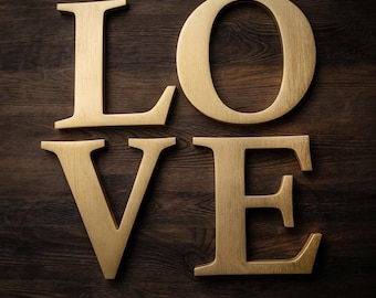 Gold Letters Wall Decor Gold Initials for Bedroom Home Office Nursery