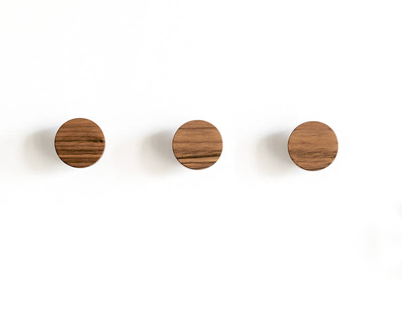 Dot Wall Hooks Decorative Knobs Modern Coat Hook Wooden Etsy