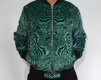 TAPT Turquoise Nihilist's Mandala Bommer Jacket