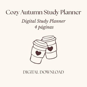 Cozy Autumn Study Planner | Digital Student Planner | Printable PDF