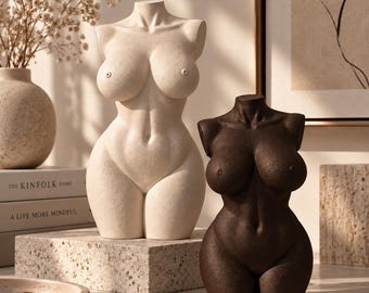 Body Positive Woman Sculpture, Curvy Female Statue, Self Love Decor, Feminine Home Accent