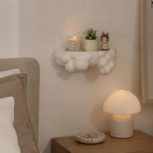 Cloud Wall Shelf, Floating Bubble Storage, Nursery Room Organizer, Bedroom Display, Kawaii Home Accent
