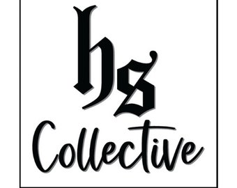 May include: Black and white logo with the text "hs Collective" in a stylized font.