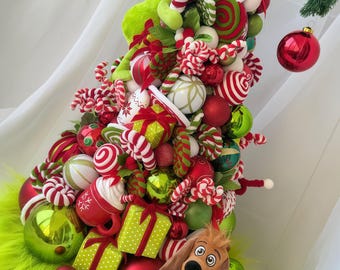 Christmas Tree, Candy Christmas Decor, Holiday Centerpiece, Unique Xmas Decoration