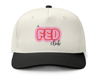 FED Club embroidered cap | Two-Tone Class Cap, vintage varsity logo