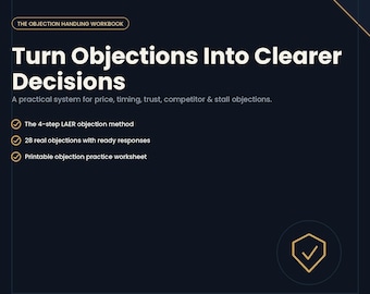Objection Handling Workbook for Sales – Price Objection PDF